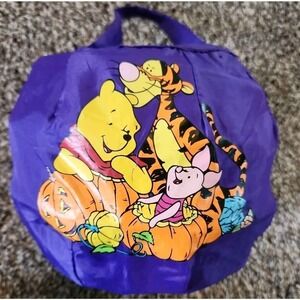 Winnie The‎ Pooh Collapsible Purple Halloween Trick or Treat Candy Bag Vintage